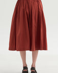 Bb Pleat Skirt, Brick