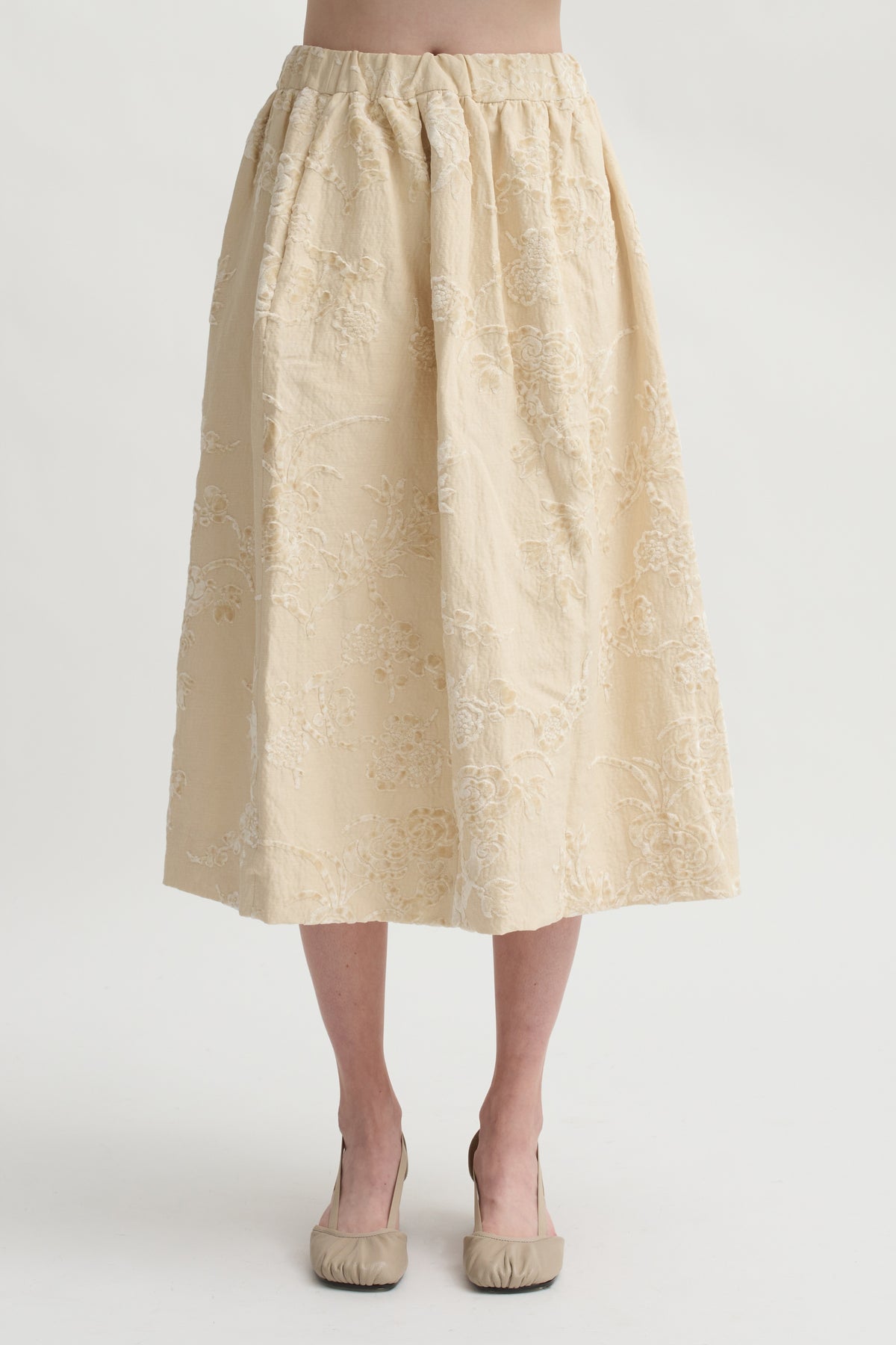 Ghosty Jacquard Skirt, Natural