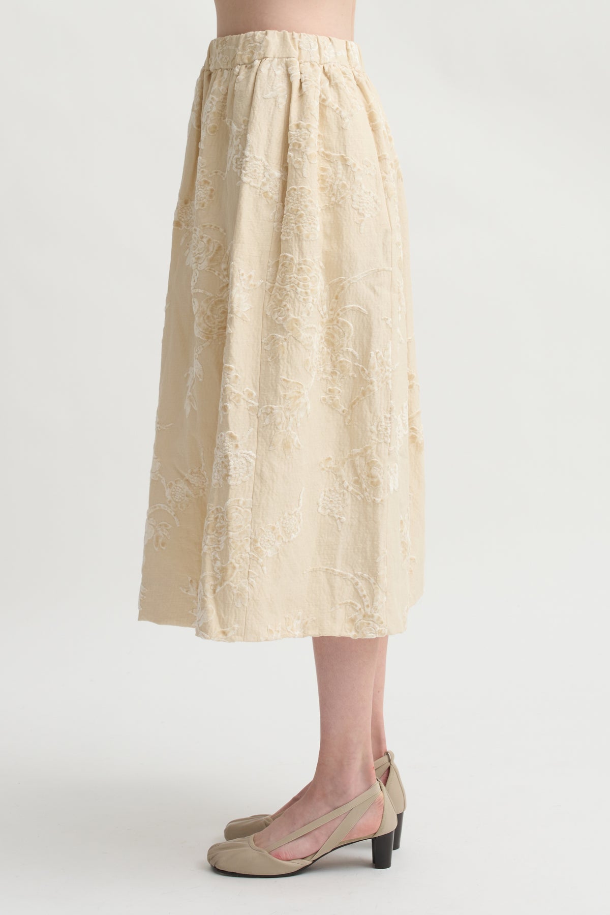 Ghosty Jacquard Skirt, Natural