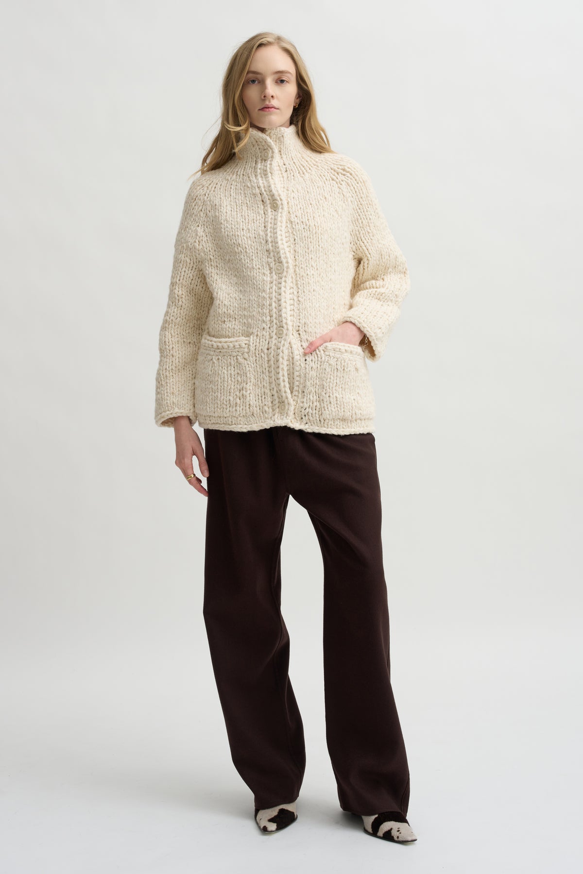 Camille Cardigan, Ecru