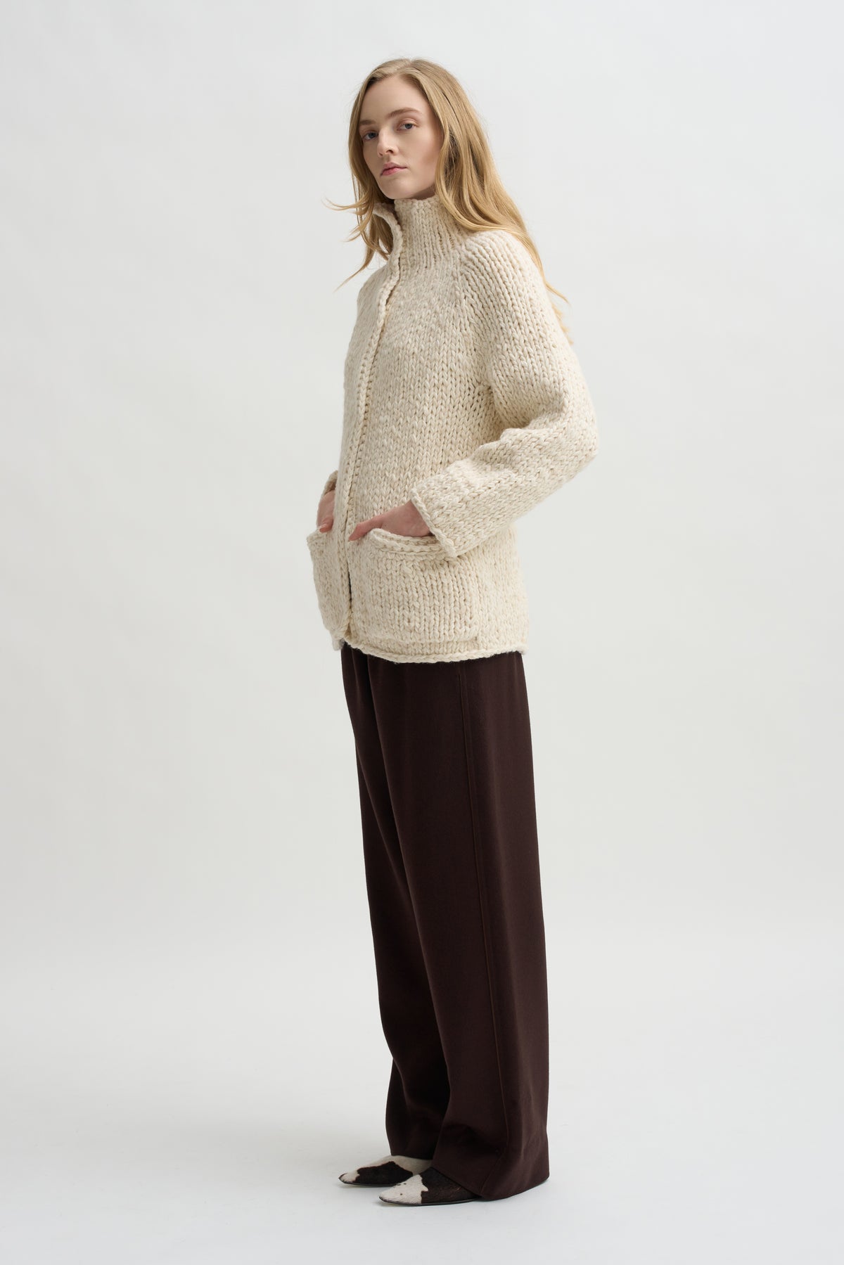 Camille Cardigan, Ecru