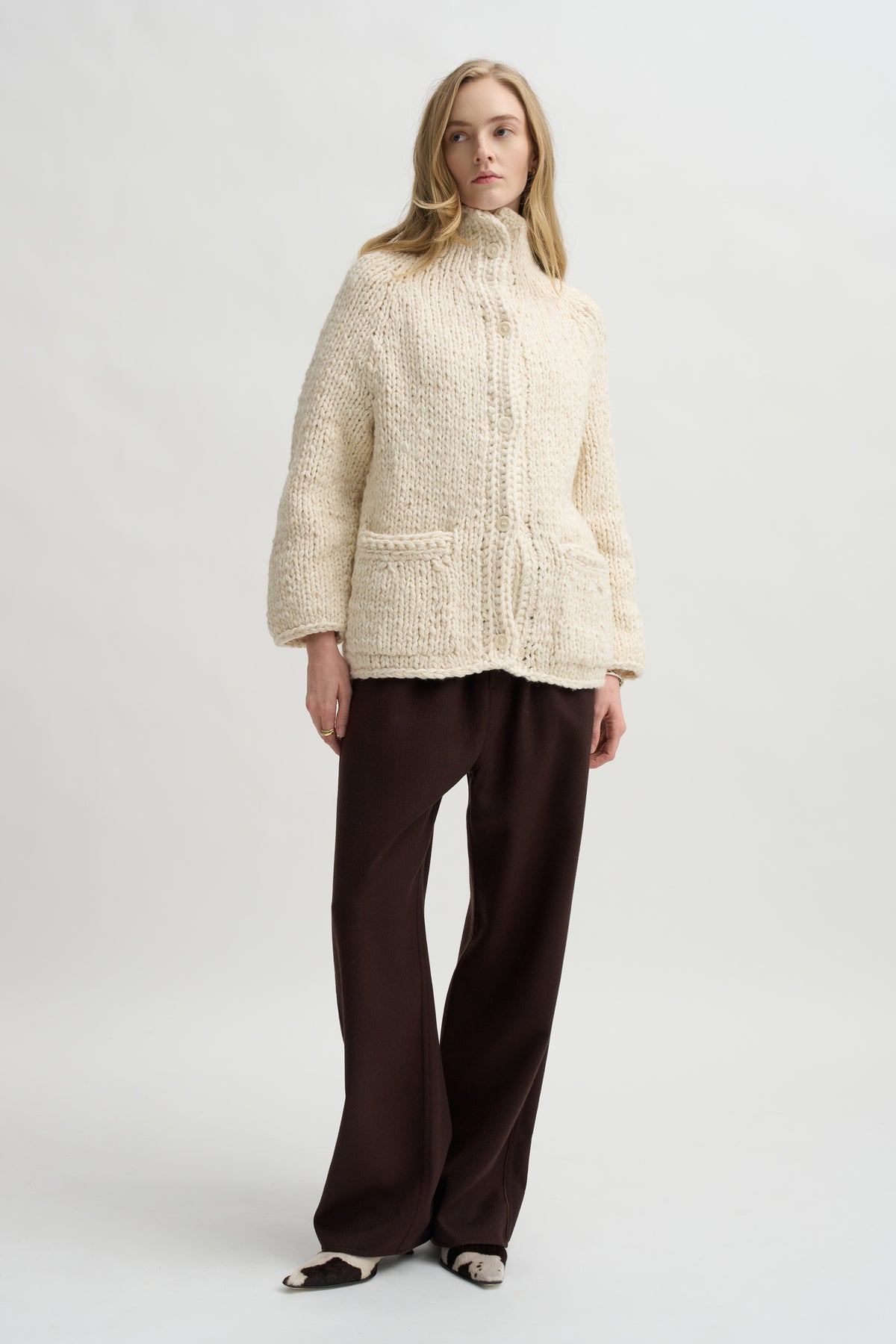 Camille Cardigan, Ecru