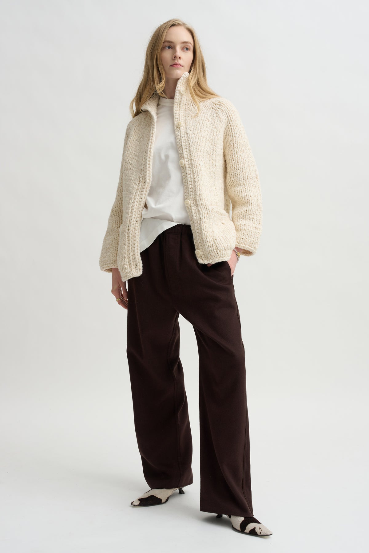Camille Cardigan, Ecru