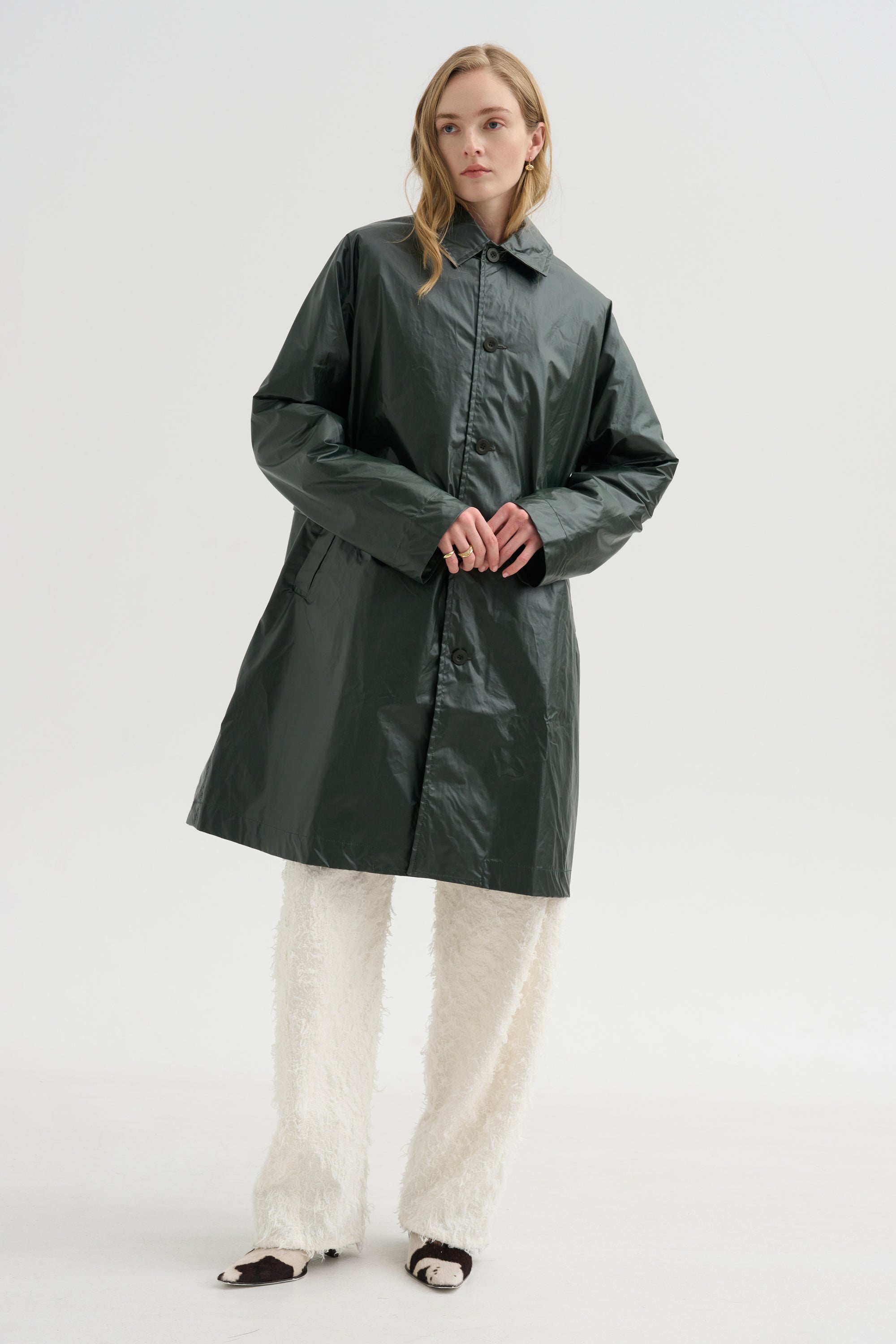 Peche Coat - Rain, Dark Khaki