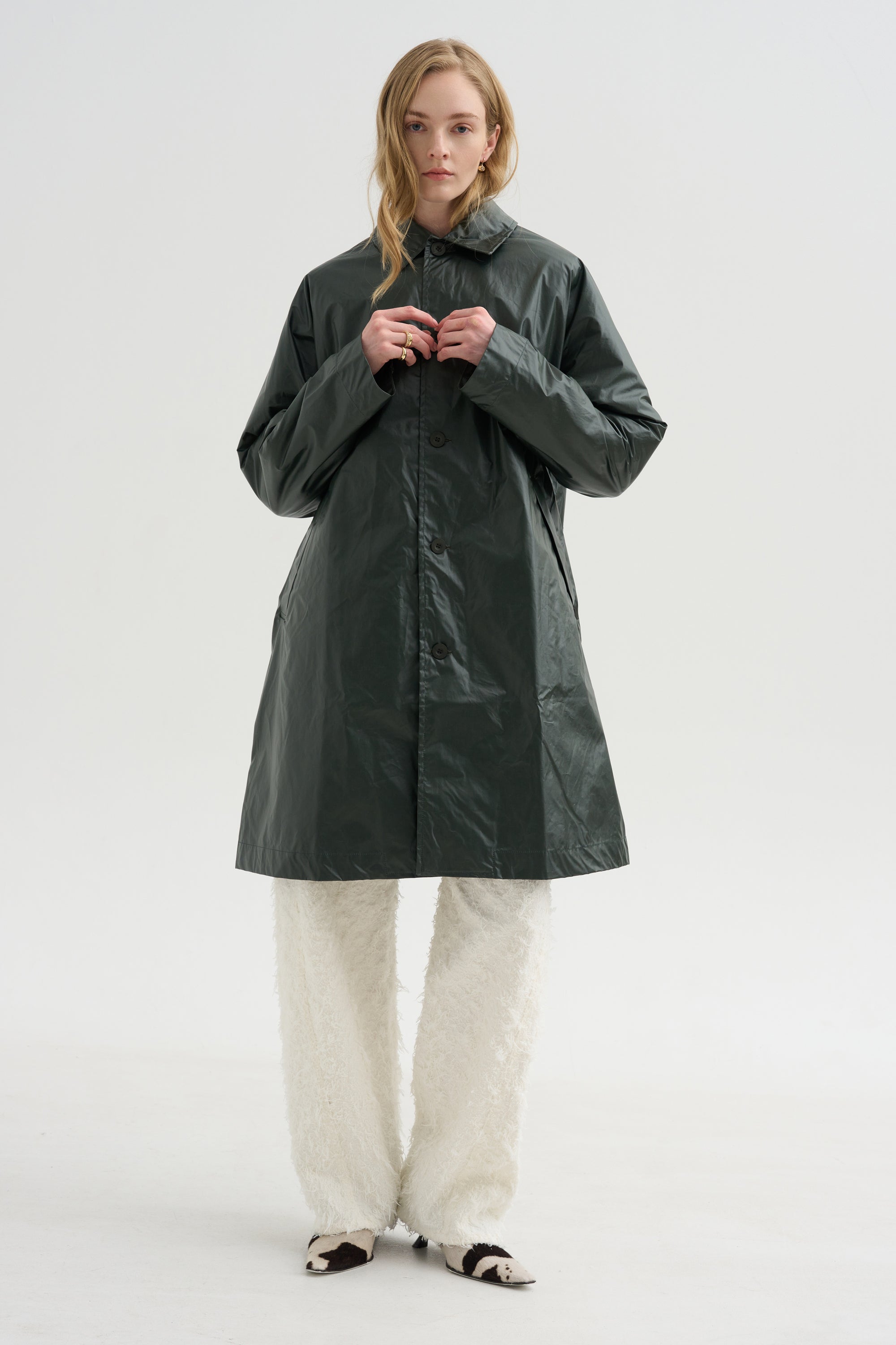 Peche Coat - Rain, Dark Khaki