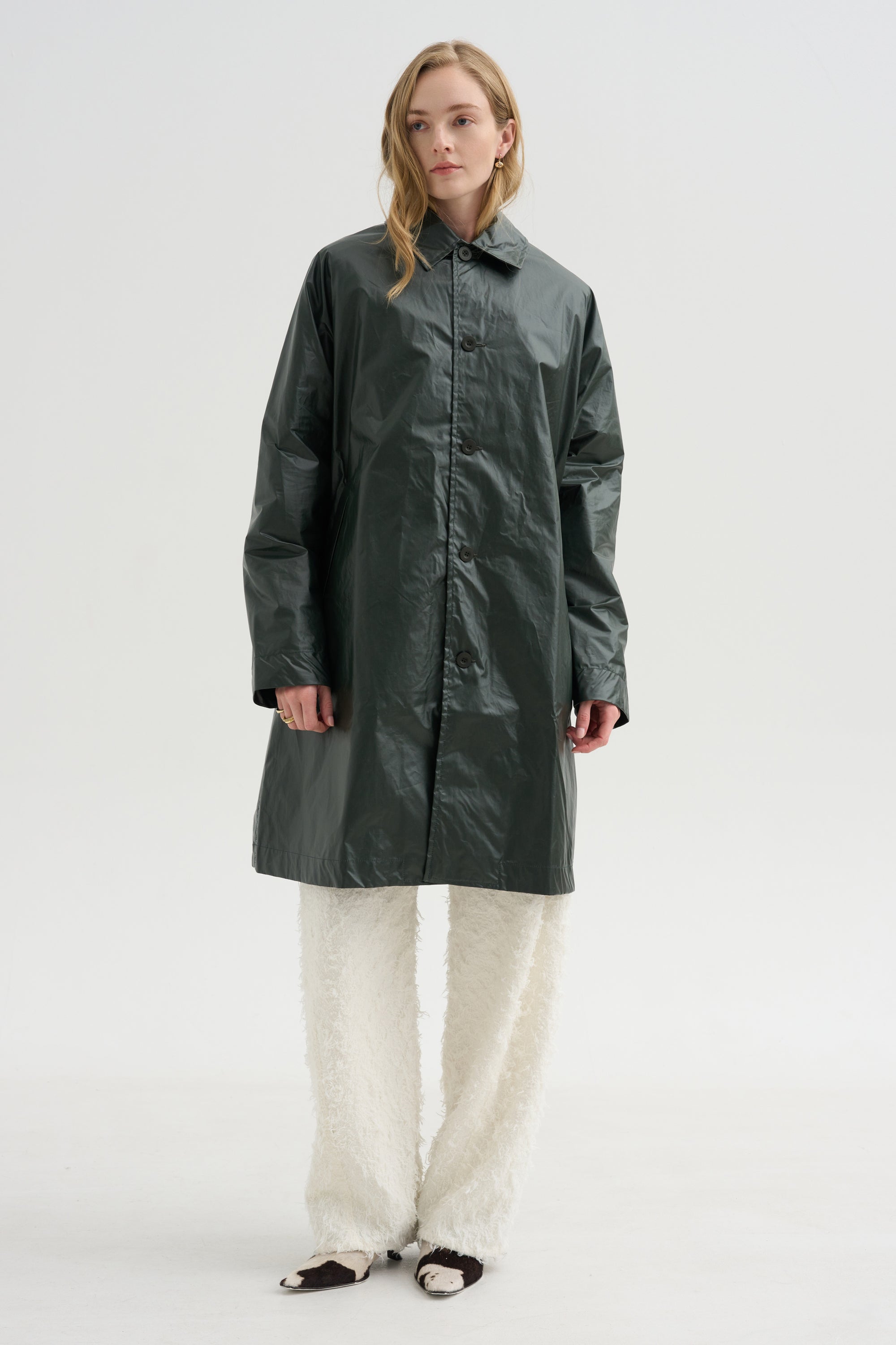 Peche Coat - Rain, Dark Khaki