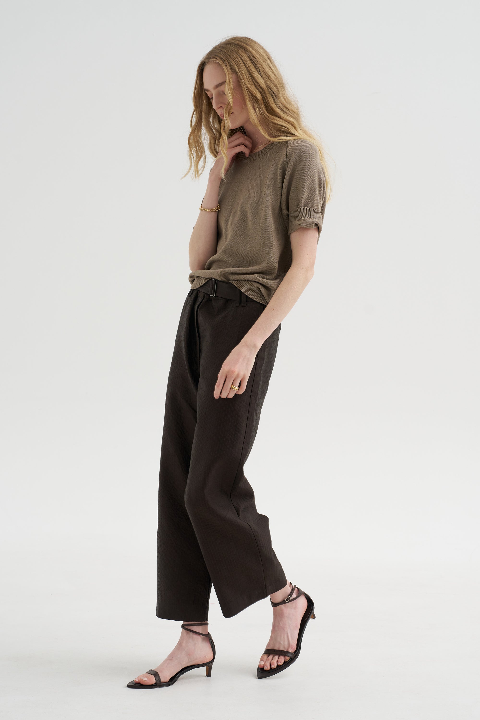 Pagira - Cropped Trouser, Chocolate