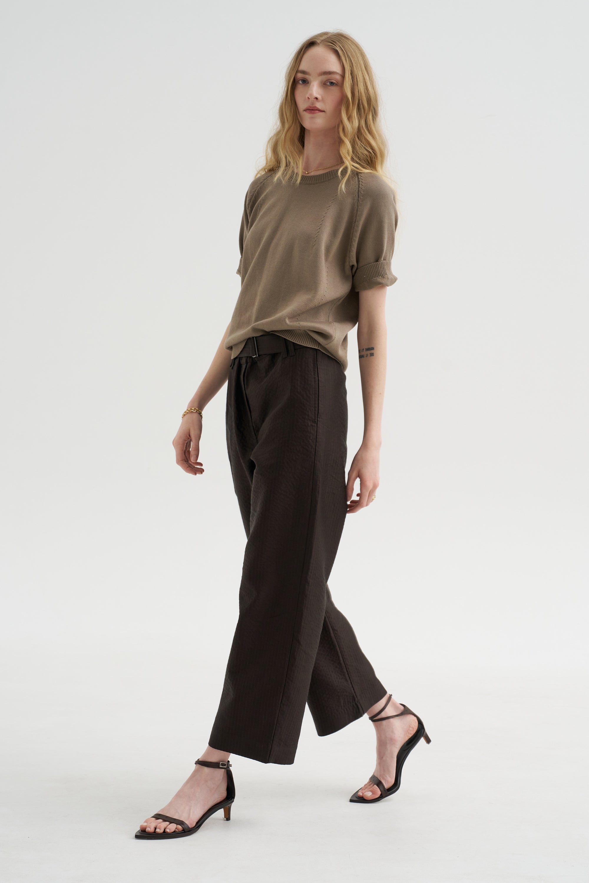 Pagira - Cropped Trouser, Chocolate