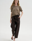 Pagira - Cropped Trouser, Chocolate