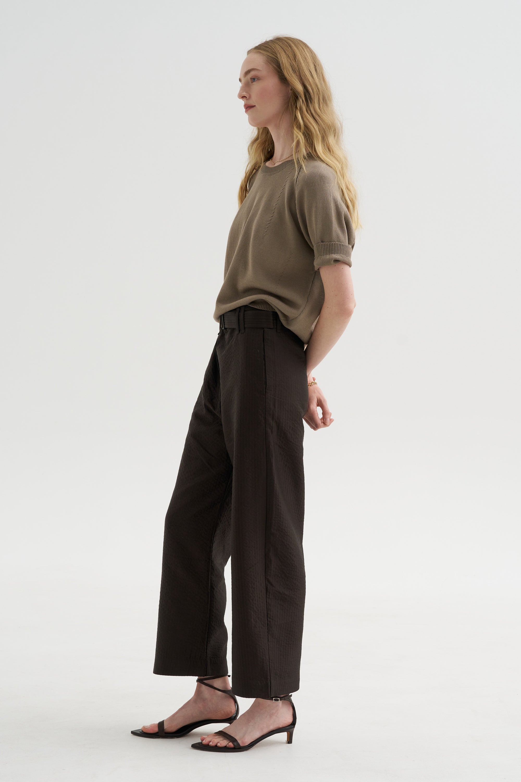 Pagira - Cropped Trouser, Chocolate
