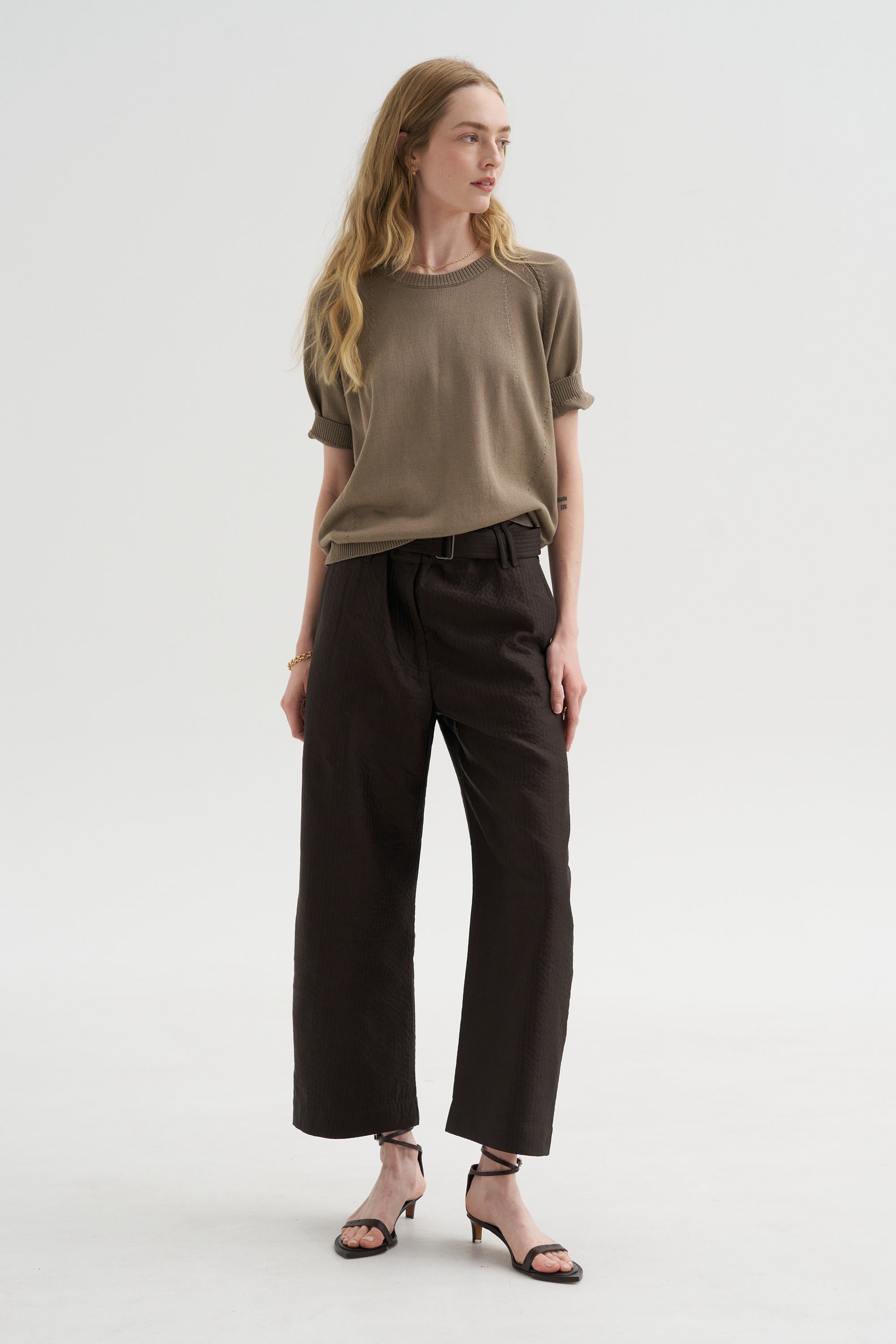 Pagira - Cropped Trouser, Chocolate