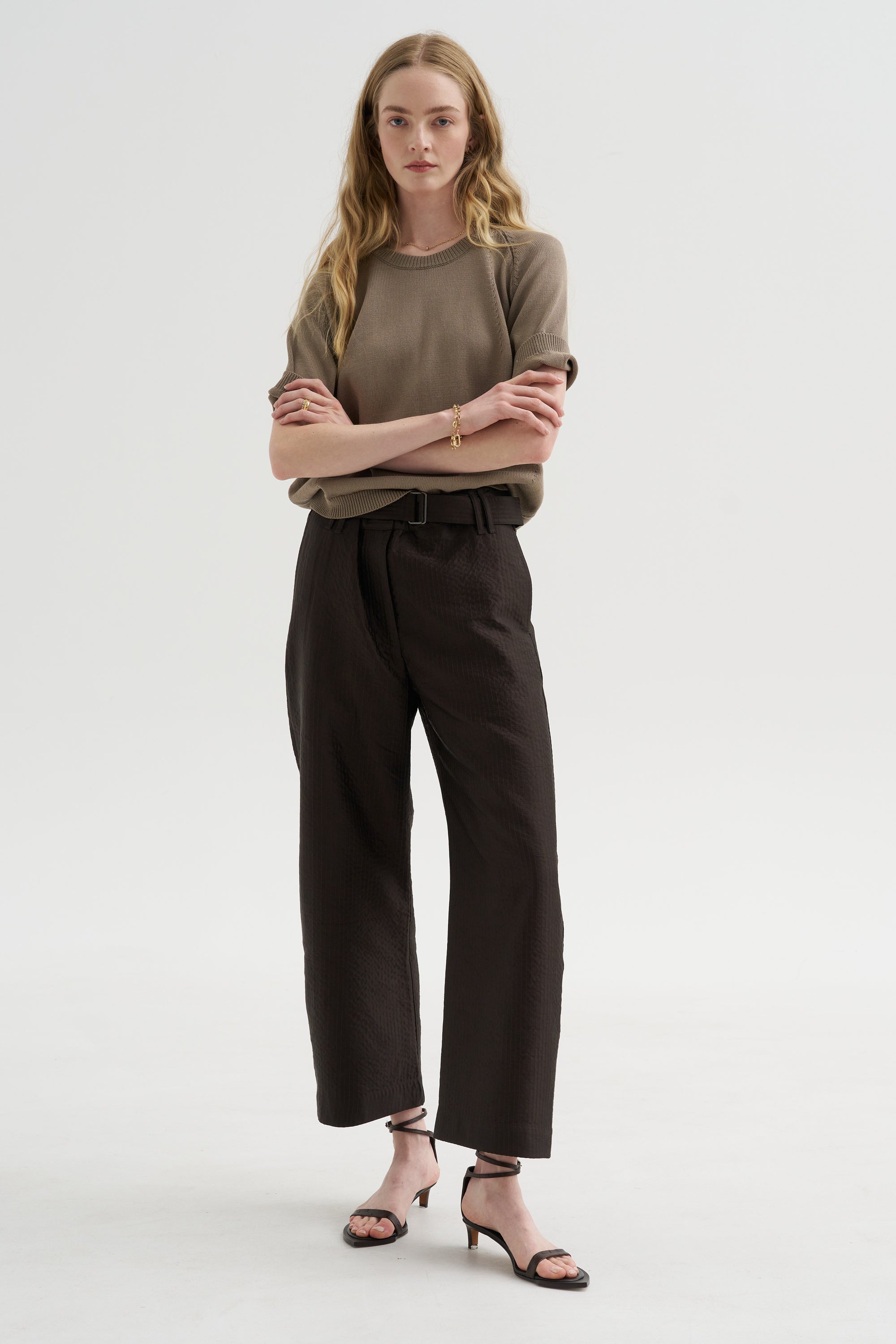 Pagira - Cropped Trouser, Chocolate