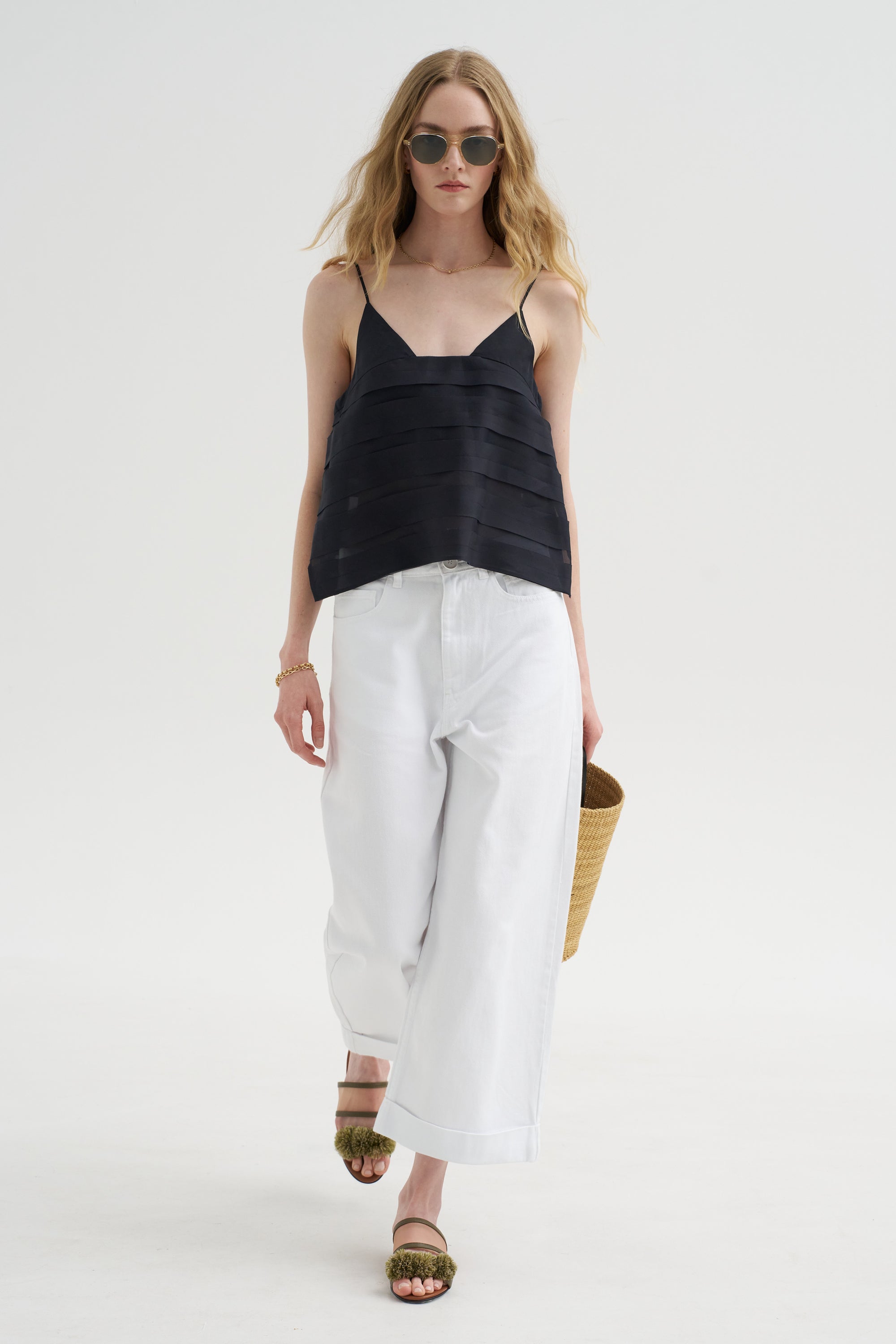 Pullosa - Denim Pants, Optical White