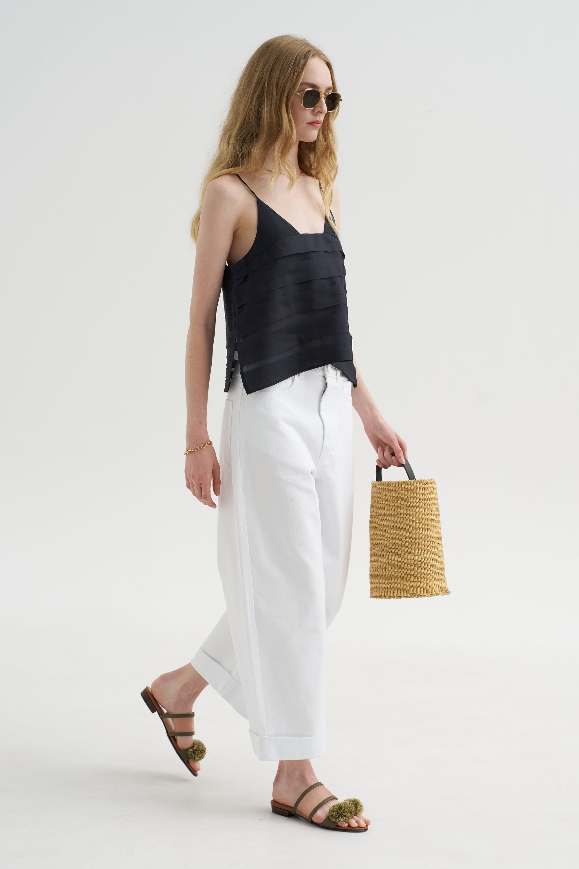 Pullosa - Denim Pants, Optical White