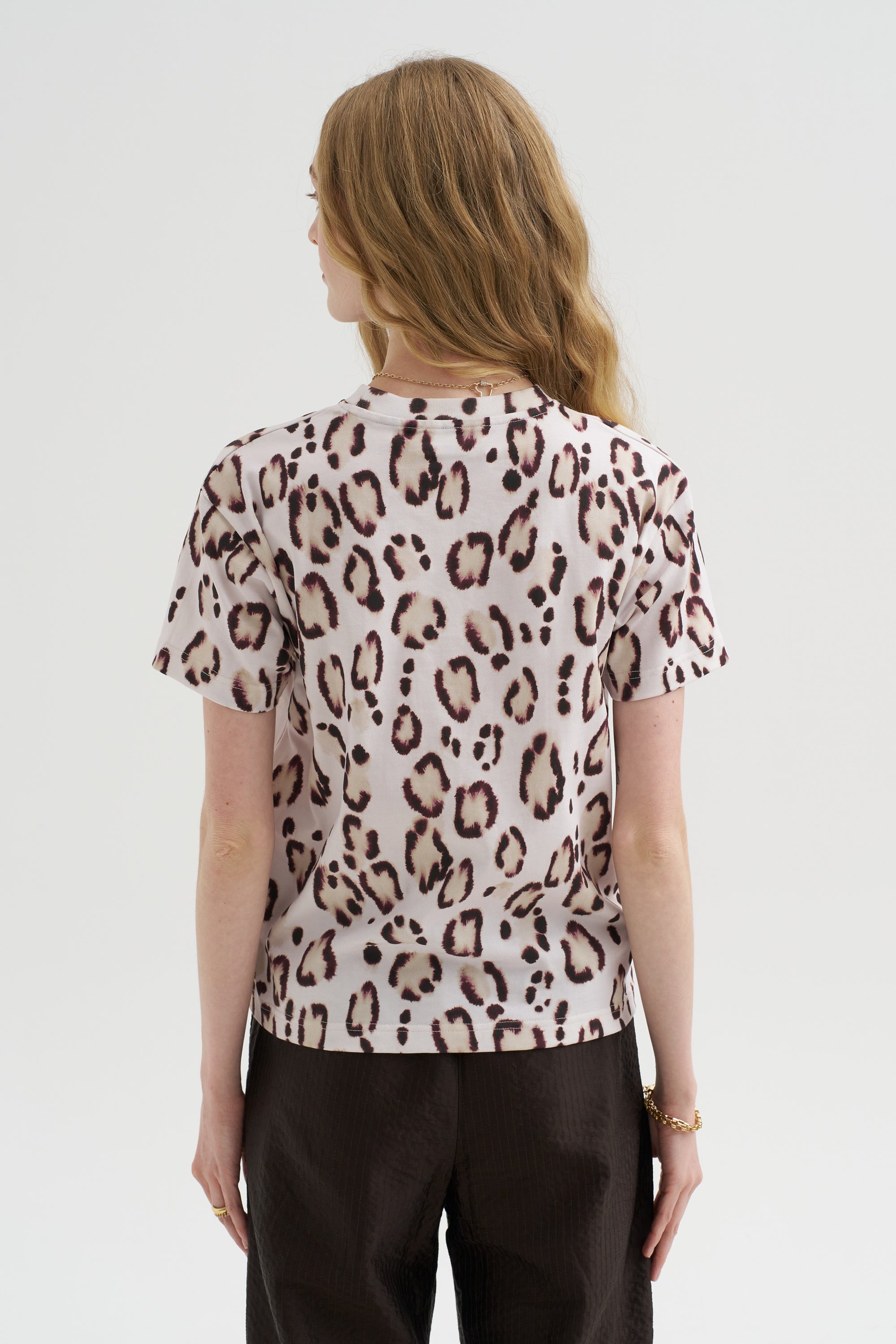 Taldia - Cotton T-Shirt, Blush Panthera