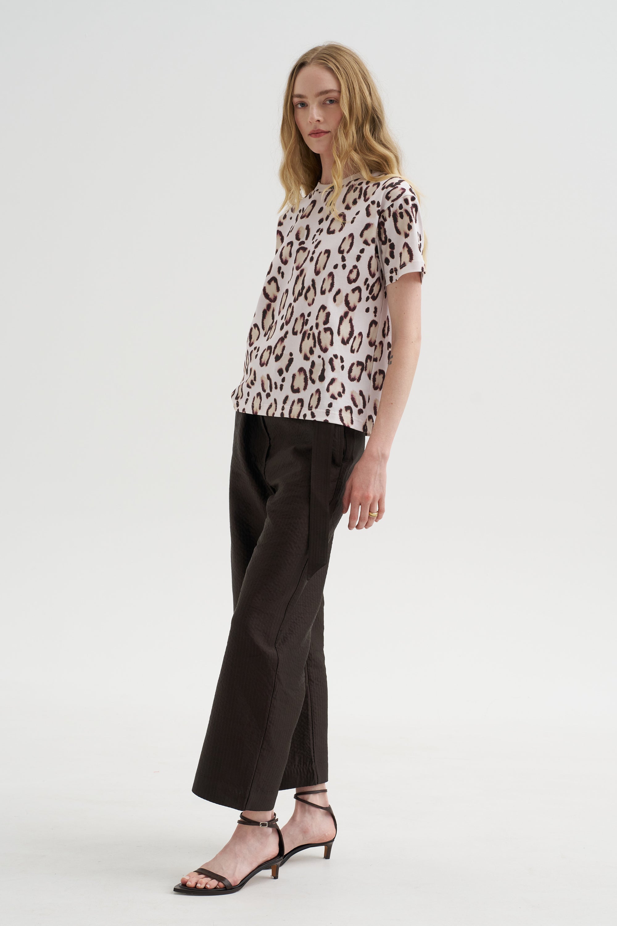 Taldia - Cotton T-Shirt, Blush Panthera