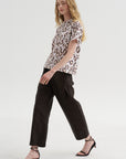 Taldia - Cotton T-Shirt, Blush Panthera