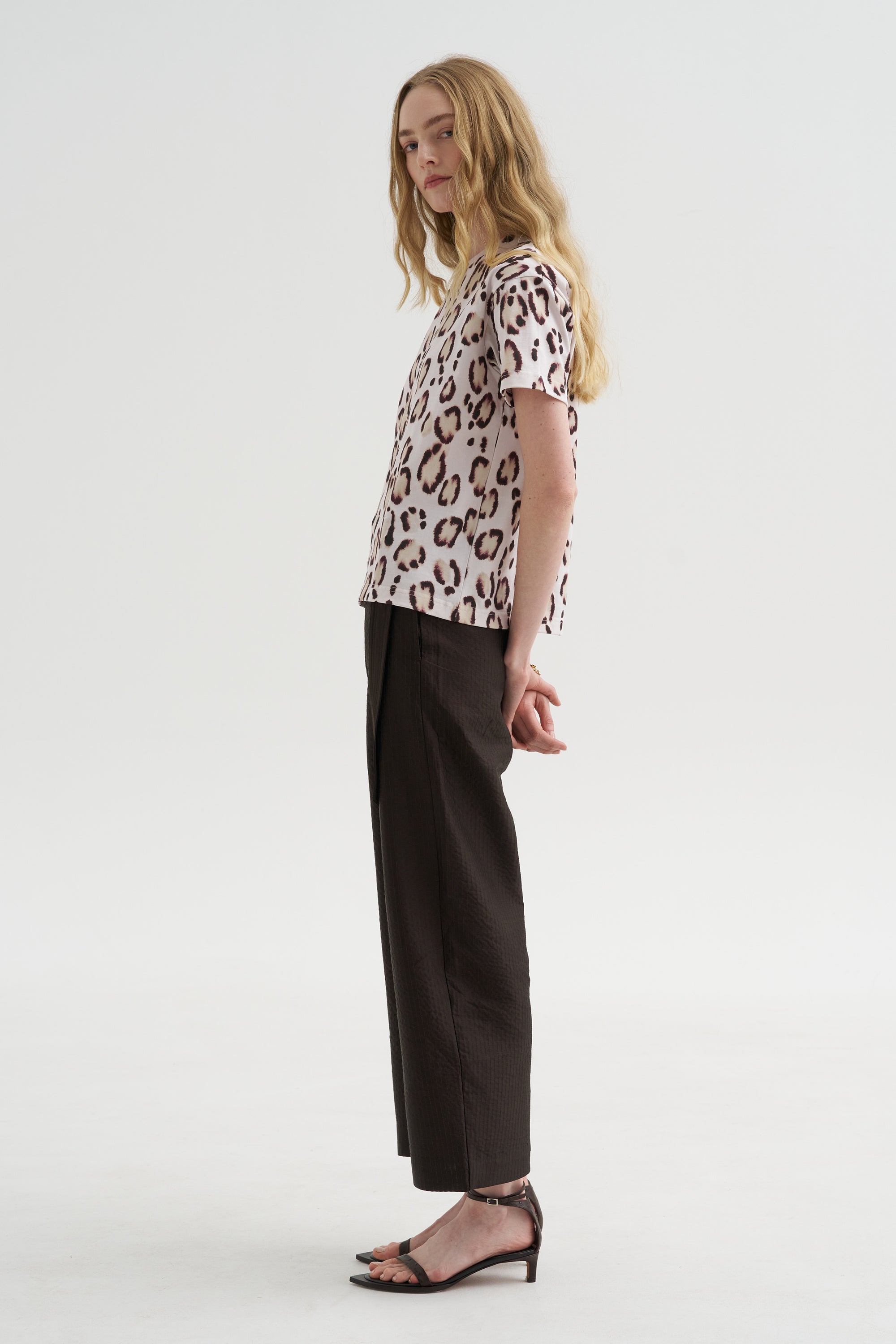 Taldia - Cotton T-Shirt, Blush Panthera