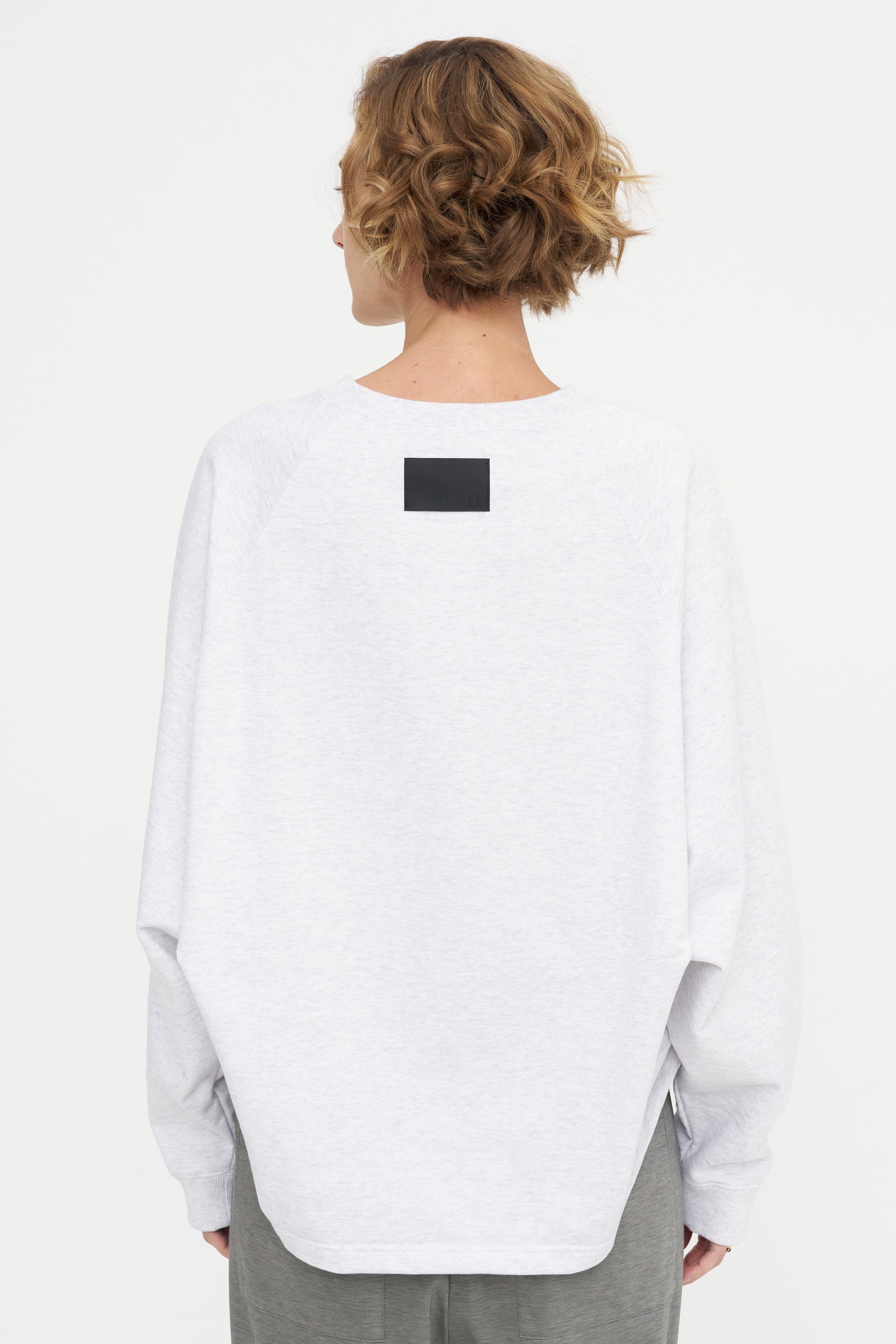 Kaya - Tucked Hem Top, Ice Grey