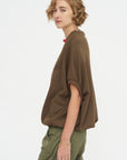 Neela - Puff Sleeve Cardigan, Bronze