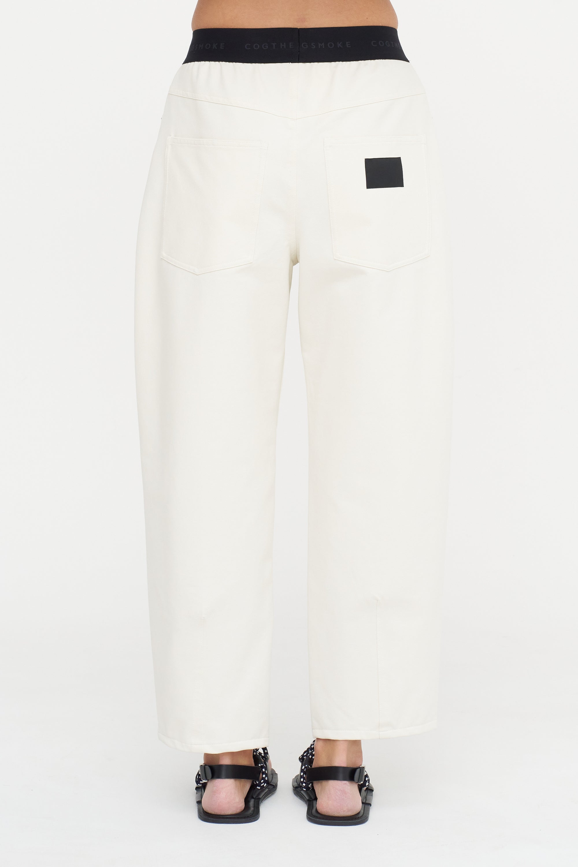 Noel - Barrel Trousers, White
