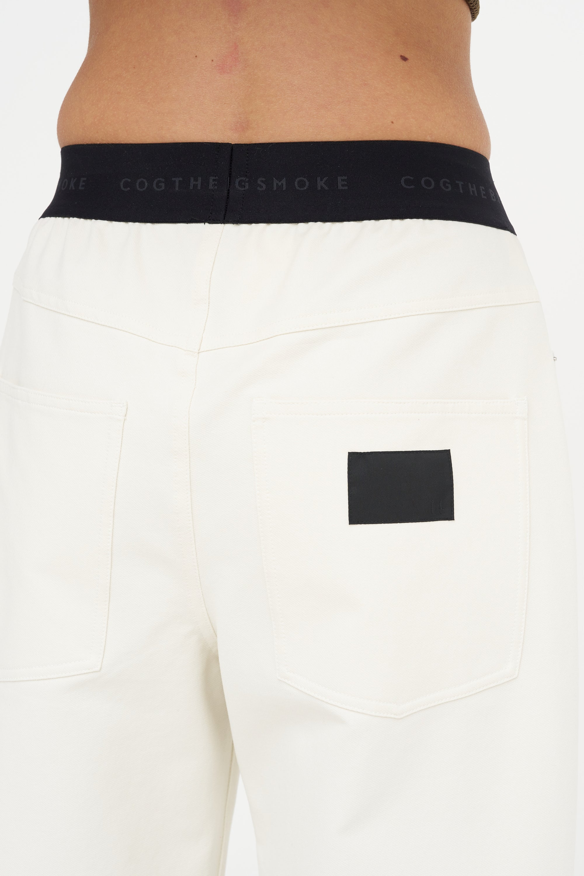 Noel - Barrel Trousers, White