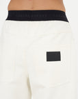 Noel - Barrel Trousers, White