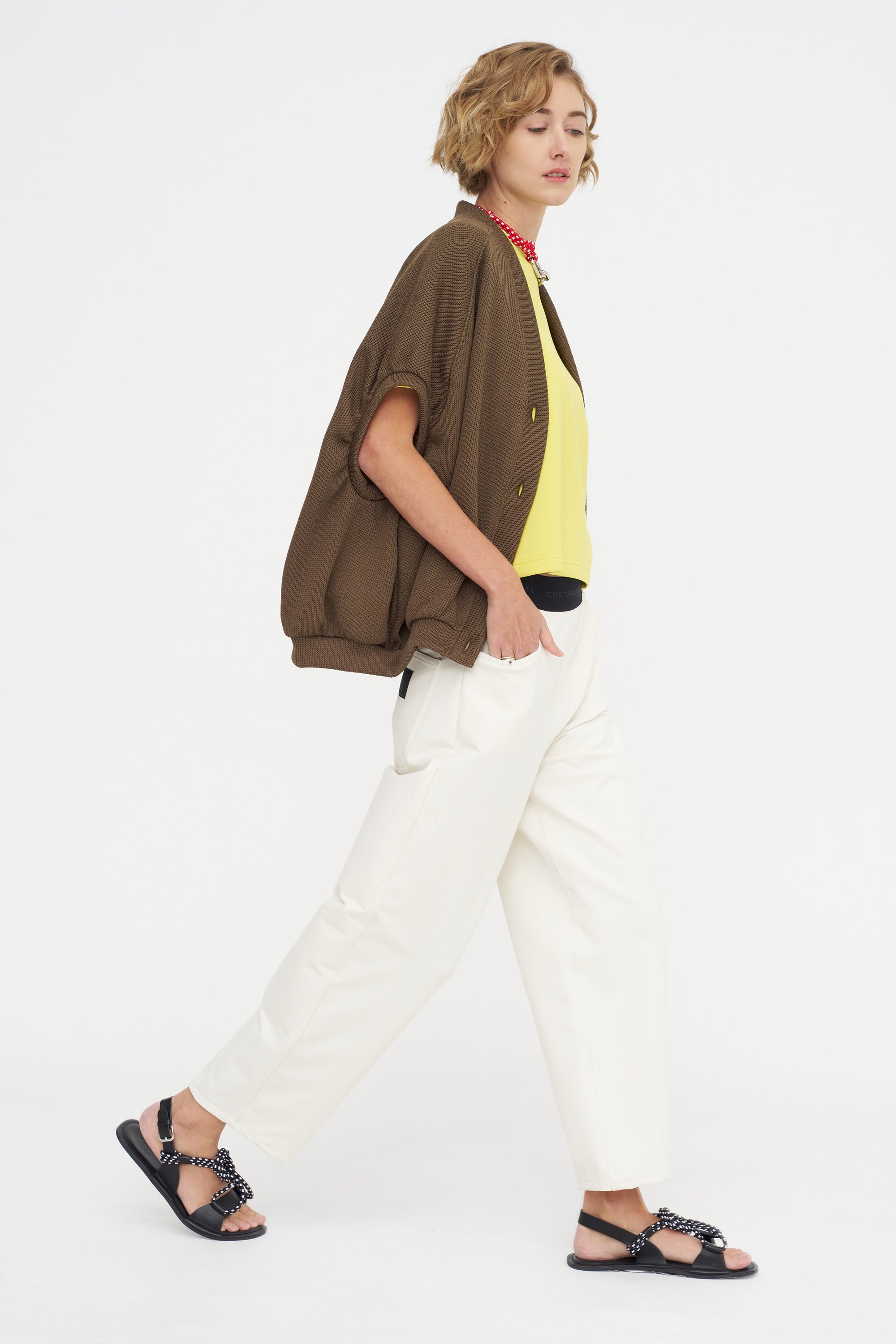 Noel - Barrel Trousers, White