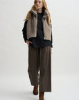 Orah Hoody Cropped Vest, Mink