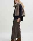 Orah Hoody Cropped Vest, Mink
