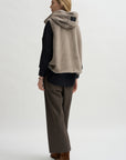 Orah Hoody Cropped Vest, Mink
