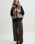 Orah Hoody Cropped Vest, Mink