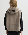 Orah Hoody Cropped Vest, Mink