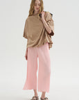 Lillyana - Puffy Short Sleeve Top, Chai