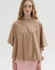 Lillyana - Puffy Short Sleeve Top, Chai