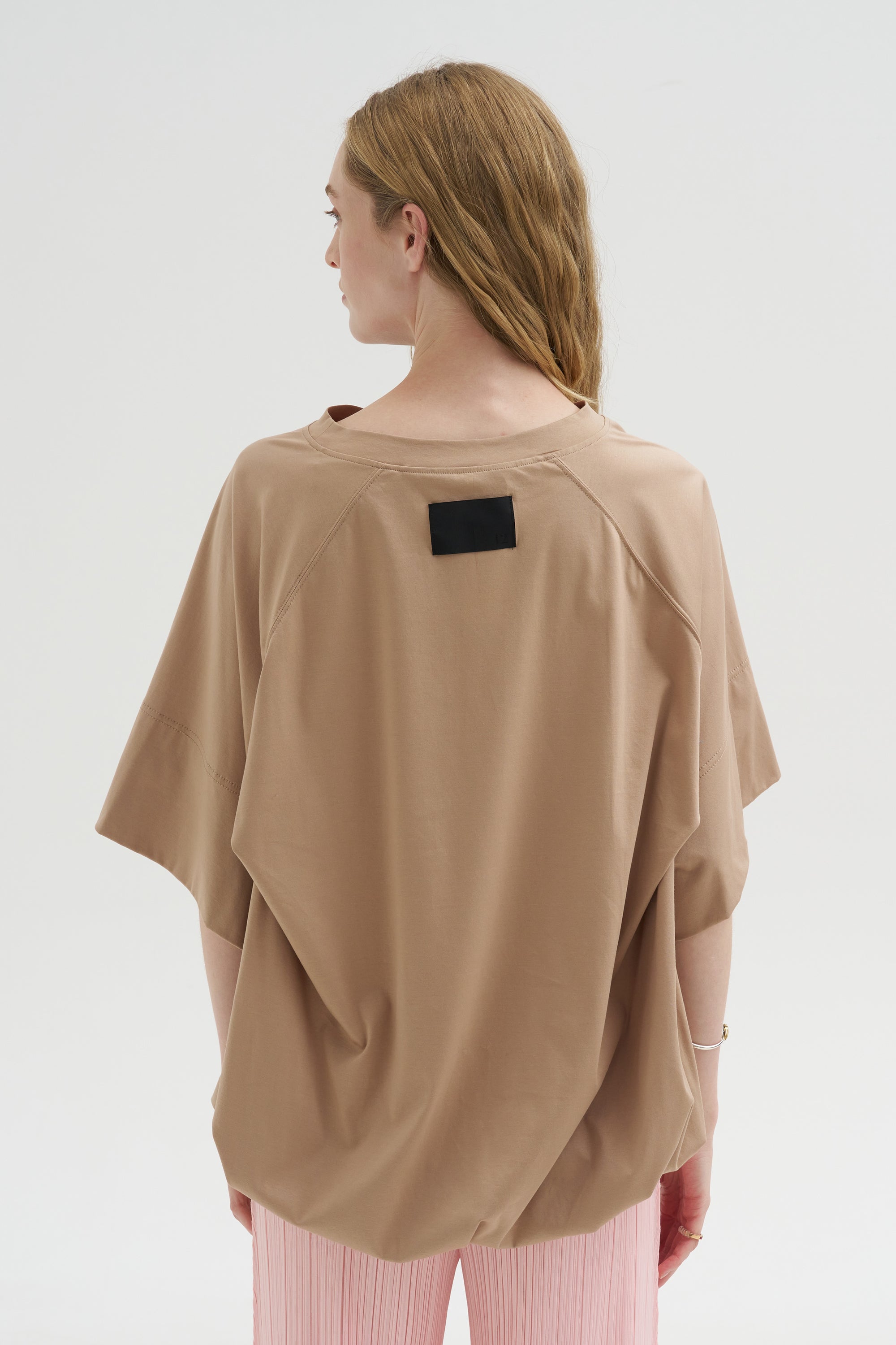 Lillyana - Puffy Short Sleeve Top, Chai