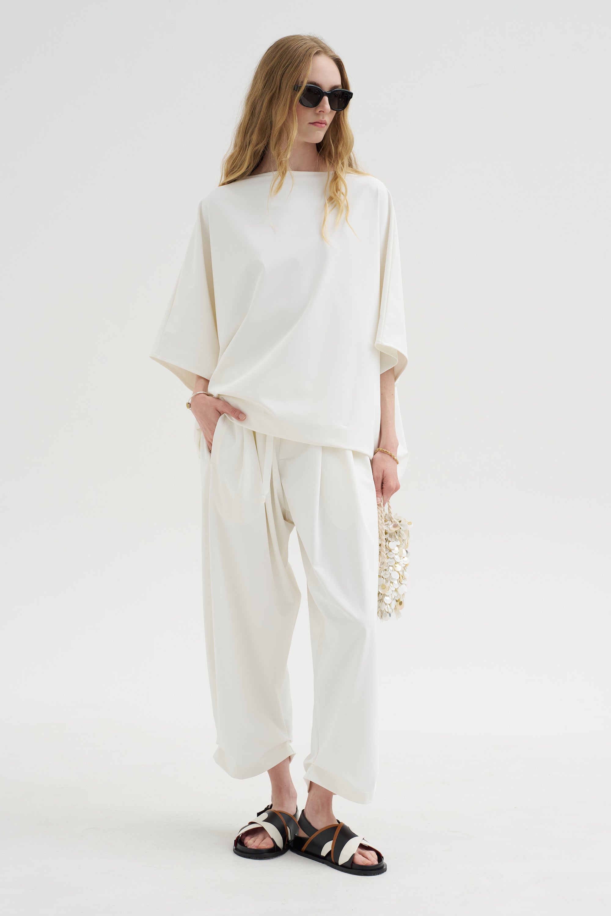 Nikita - Hexagon Top, White
