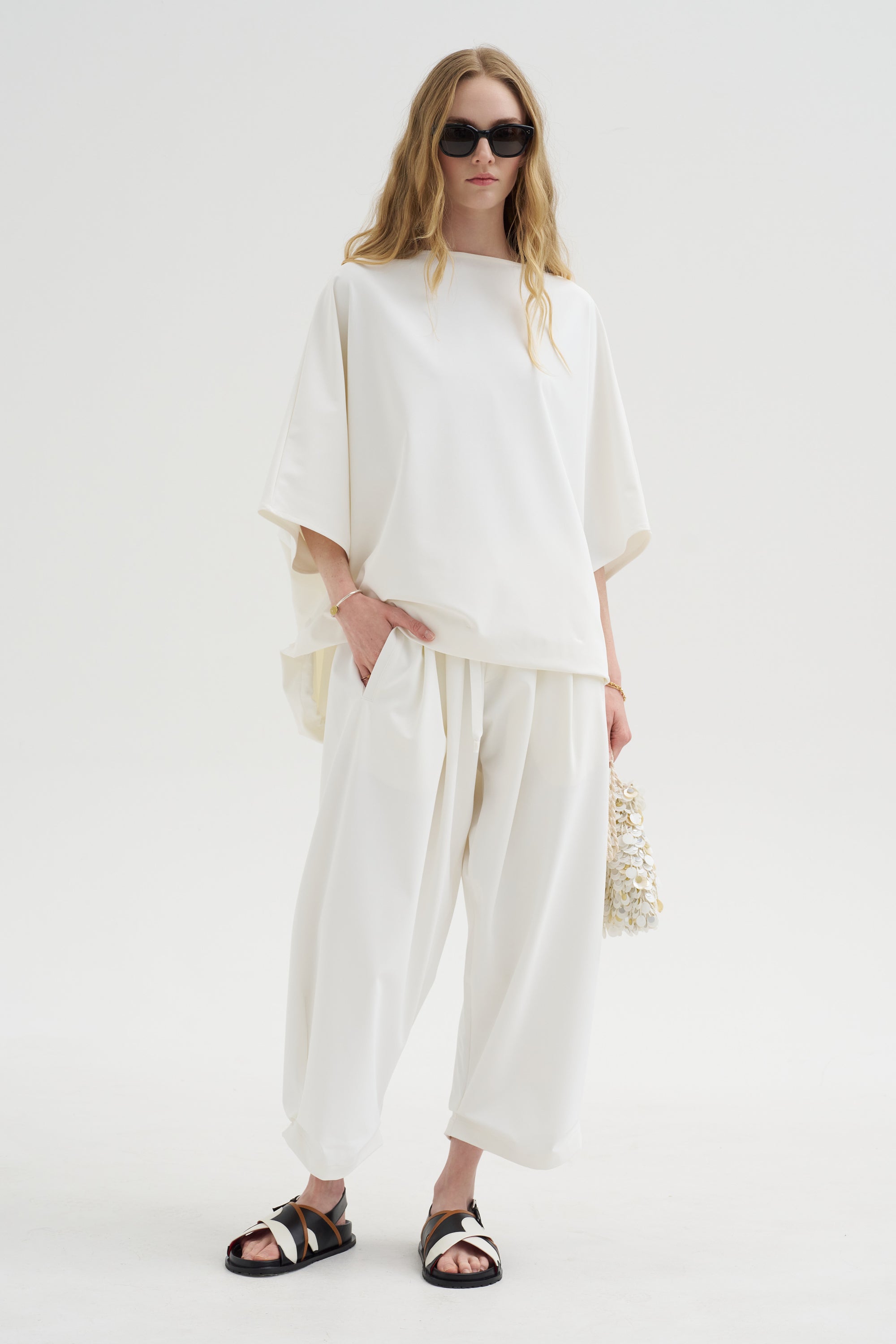 Nikita - Hexagon Top, White