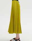 Nessa - Accordion Pleated Skirt, Atomic Yellow