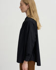 Olga Band Collar Shirt, Black