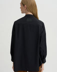 Olga Band Collar Shirt, Black