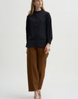Olga Band Collar Shirt, Black