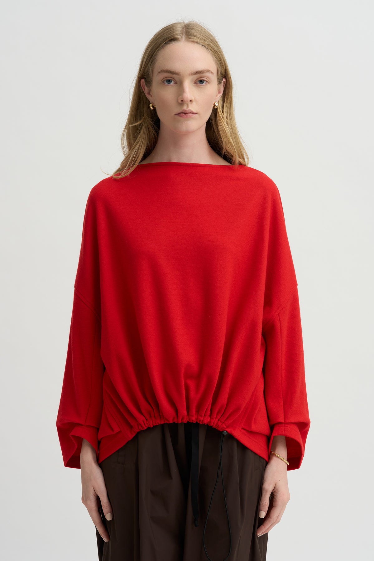 Ophelia Boatneck Top, Scarlet