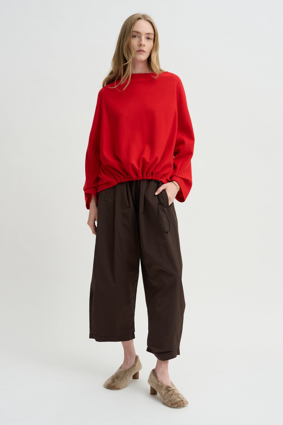 Ophelia Boatneck Top, Scarlet