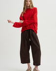 Ophelia Boatneck Top, Scarlet