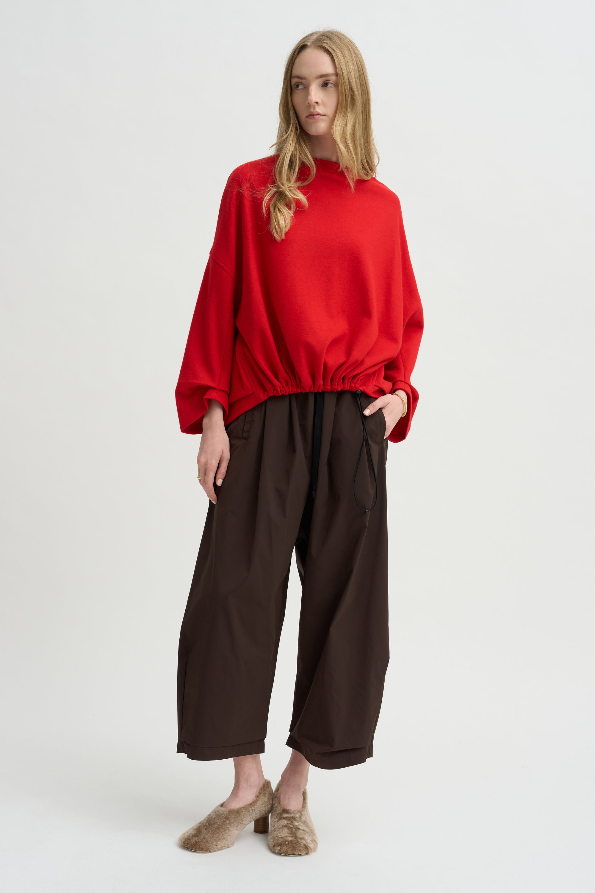 Ophelia Boatneck Top, Scarlet