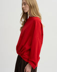 Ophelia Boatneck Top, Scarlet