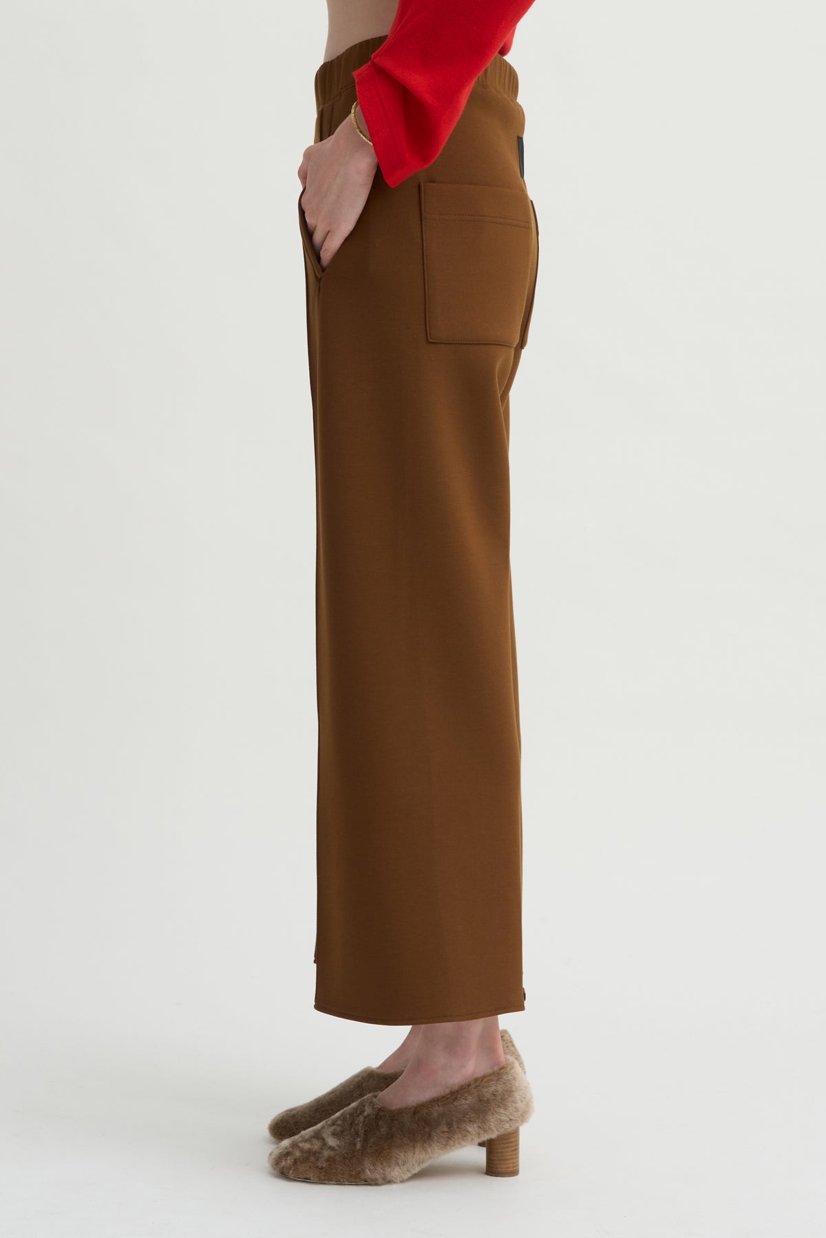 Galaxy Semi-Wide Trousers, Caramel