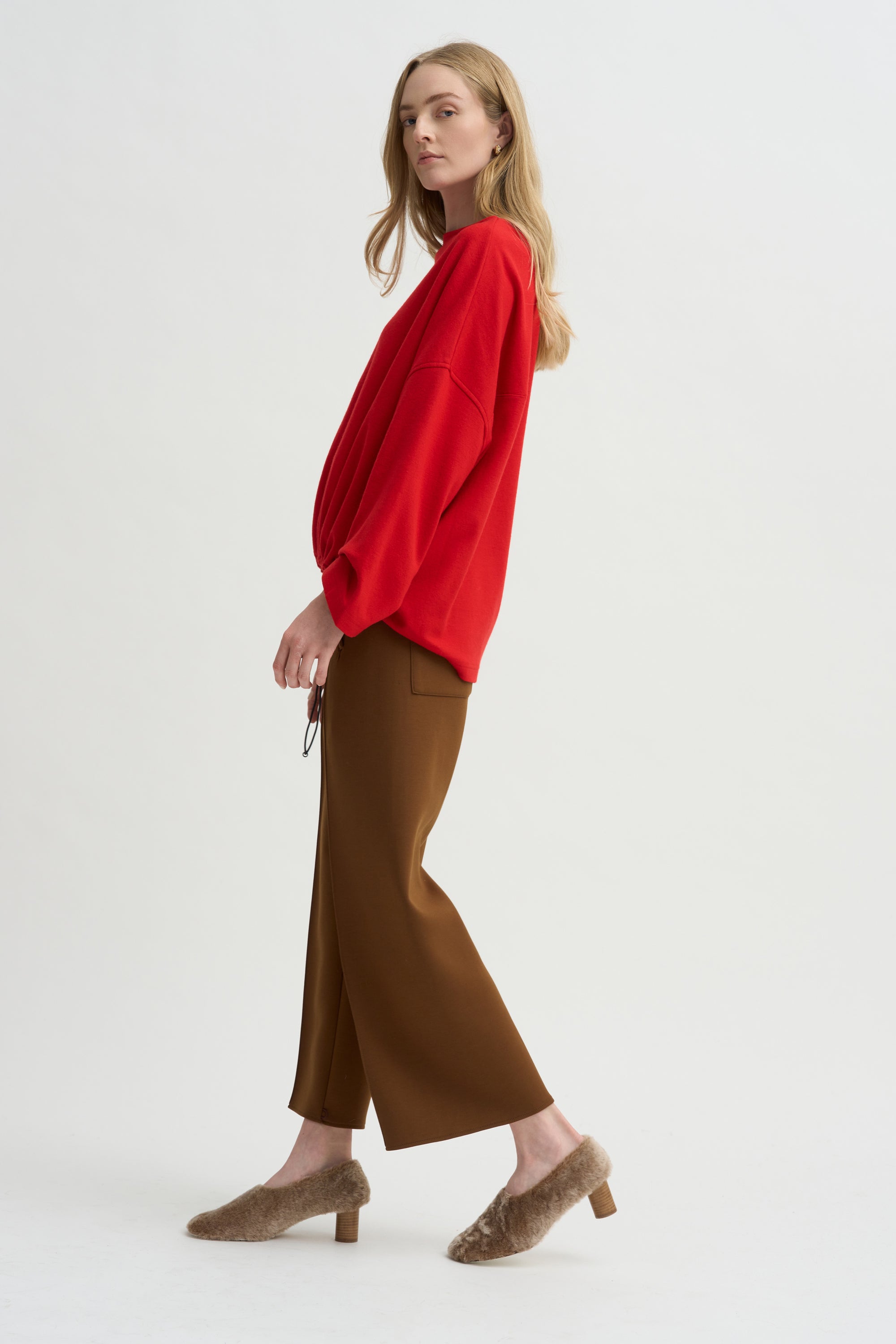 Galaxy Semi-Wide Trousers, Caramel