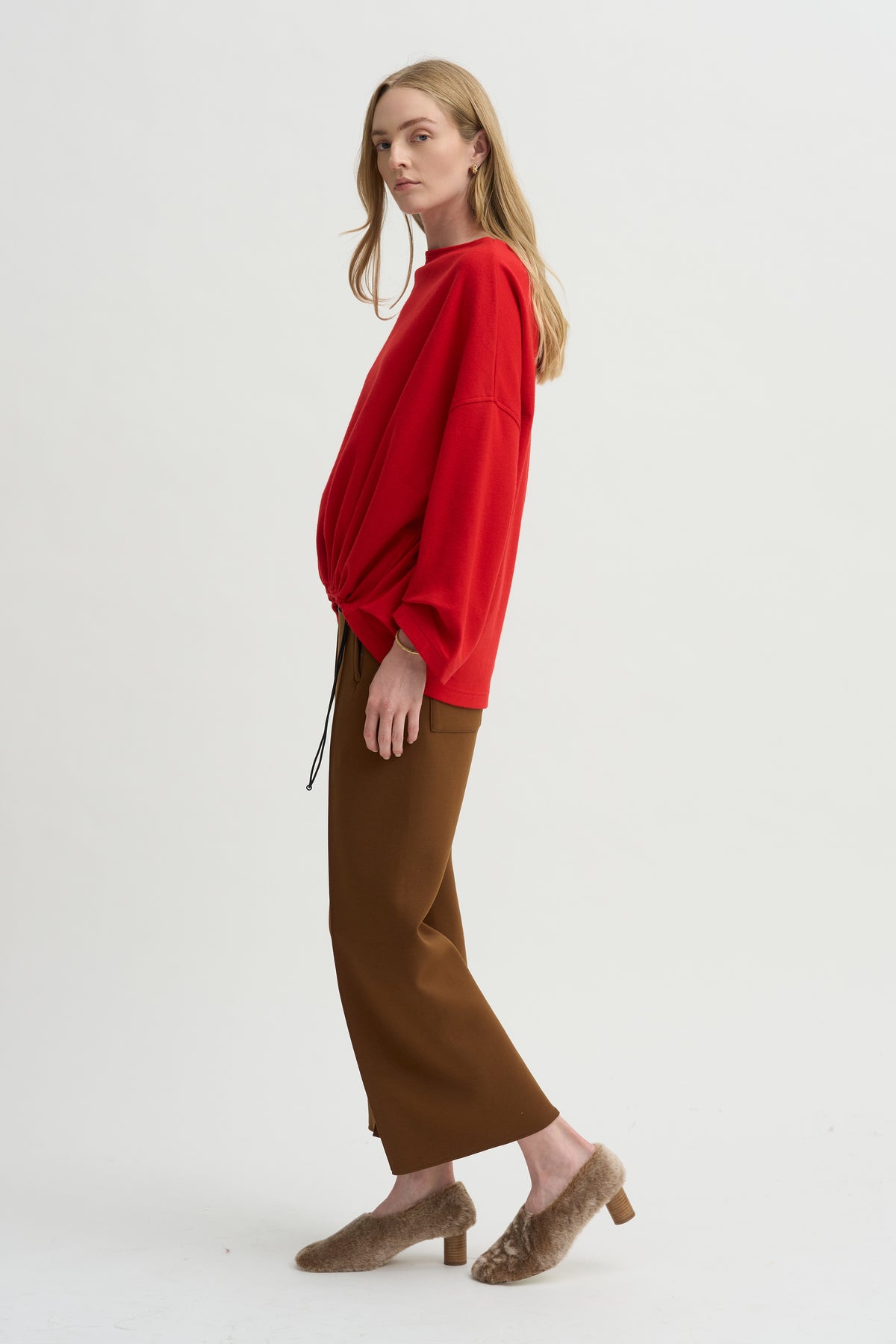 Galaxy Semi-Wide Trousers, Caramel